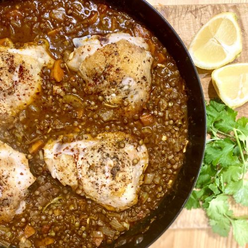 Chicken & Lentil Stew – Ottolenghi Inspired